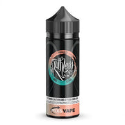A 100ml bottle of Paradize Ruthless e-liquid with a black and pink label, indicating a tropical fruit flavor.